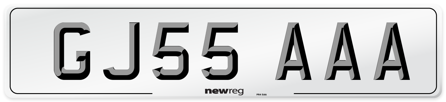 GJ55 AAA Number Plate from New Reg
